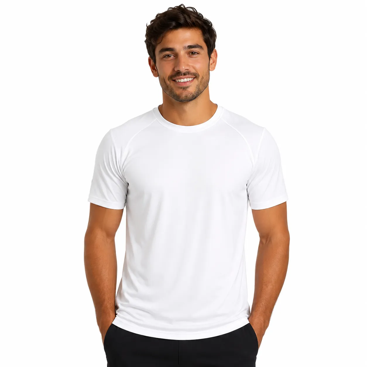 dryfit-masc-branca Camiseta Dry Fit Masculina - Imagem 1